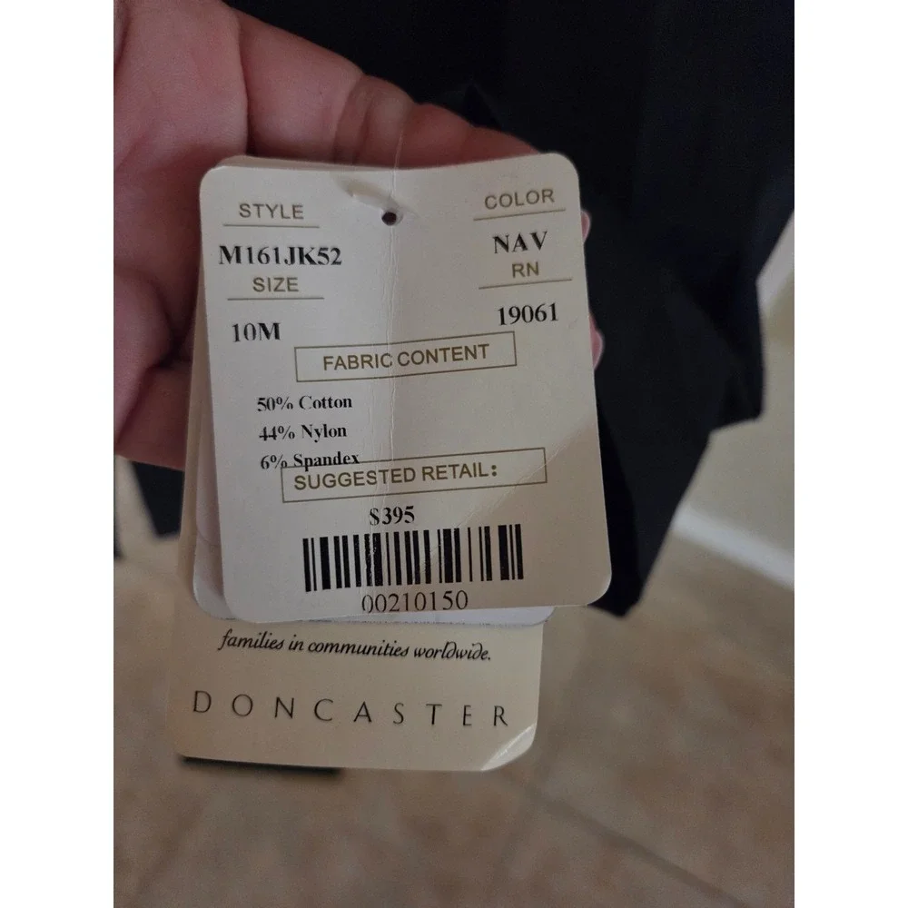 Doncaster Navy Blue Blazer Women's Button‎ Front Deadstock